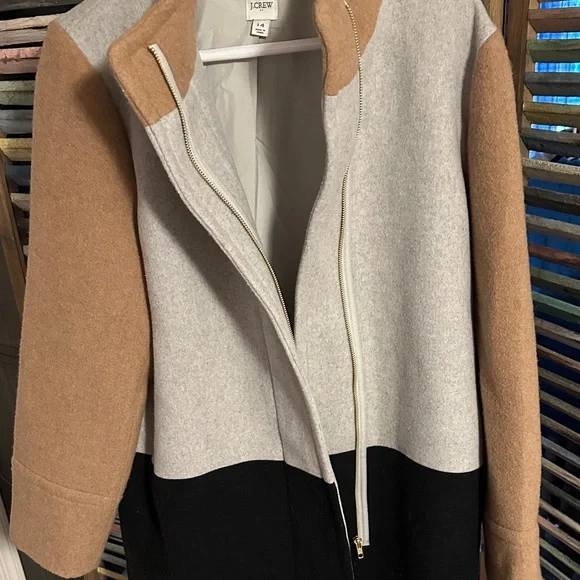 J. Crew Colorblock Coat - Picture 3 of 4